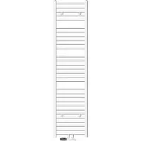 LuxeBath Badheizkörper Mittelanschluss 400 x 1800 mm Weiß gerade mit Thermostat und Anschlussgarnitur Eck Wand Weiß - Heizkörper, ohne Heizstab