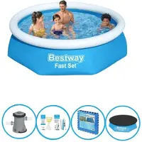 Bestway Pool Fast Set - Inklusive Zubehör - 244x61 cm