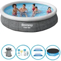 Bestway - Pool Fast Set - 366x76 cm - Inklusive Zubehör