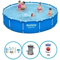 Bestway Pool Steel Pro - Pool Bundel - 396x84 cm