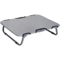 PawHut Hundeliege Outdoor Hundebett Katzenbett Schlafplatz faltbar grau