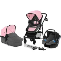 Kinderkraft Multifunktioneller JULI-Kinderwagen 3 in 1 Travel System rosa