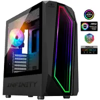 SPIRIT OF GAMER Boitier Moyen Tour Atx Infinity RGB Avec Panneaux Vitrés (Noir)