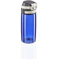 Leifheit Tritan Flip Trinkflasche, 550 ml 3265 , Farbe: dunkelblau