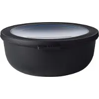 Mepal Multischüssel Cirqula - Mikrowellengeschirr - Multikom 1250 ml - Nordic black - Meal prep box - Frischhaltedosen mit Deckel