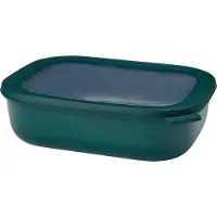 Mepal Frischhaltedose cirqula rechteckig, 2000 ml, Auslaufsichere Multischüssel mit Deckel, Farbe: dunkelgrün, Nordic pine