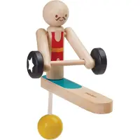 Aqua Technix Oku Plan Toys Gewichthebe-Akrobat aus Holz