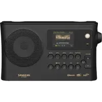 Sangean WFR-28BT Internetradio mit DAB+/FM, WLAN, BT, Akku, UPnP, versch. Farben Farbe: Schwarz