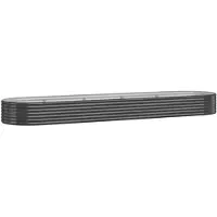 vidaXL Hochbeet Verzinkter Stahl 396x100x36 cm Anthrazit