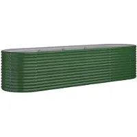 vidaXL Hochbeet Verzinkter Stahl 296x80x68 cm Grün