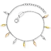 Engelsrufer Armband "Flying Wings Tricolor", rosa (silberfarben, gelbgoldfarben, roségoldfarben), Armbänder, Damen, 20cm, Silber 925 (Sterlingsilber), Armband