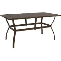 vidaXL Gartentisch Braun 140x80x72 cm Stahl