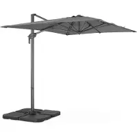 Sweeek - Rechteckiger Ampelschirm 2x3 m - Grau