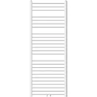 LuxeBath Badheizkörper 600 x 1500 mm - Weiß - gebogen mit Mittelanschluss - Design Heizkörper Handtuchwärmer Handtuchtrockner, ohne Heizstab