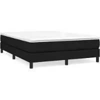 vidaXL Boxspringbettgestell Schwarz 140x200 cm Stoff