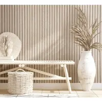 Marburg Vliestapete "Timber Wandpaneele Optik" matt geprägt 3D moderne Tapete für Wohnzimmer Schlafzimmer Küche