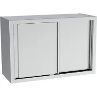 CombiSteel Wandschrank mit Schiebetüren - 1800 x 400 x 660 mm, Edelstahl