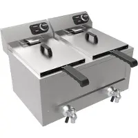 CombiSteel Elektro Tischfritteuse 2X8 L, 2X3 Kw