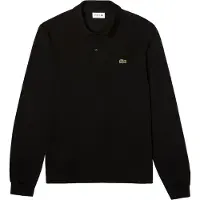 Lacoste Poloshirt Longsleeve Classic Fit Schwarz Herren-3