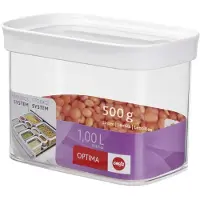 EMSA OPTIMA Trockenvorratsdose, Box, Rechteckig, 1 l, Transparent, Styrol-Methylmethacrylat (MS), Thermoplastisches Elastomer (TPE), China