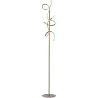 JUST LIGHT CURLS LED Stehleuchte Warmweiss Dimmbar 22W 2-fach messingmatt 19031-60