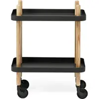 Normann Copenhagen - Block Rollwagen - Schwarz/Eiche