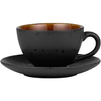Bitz Gastro black / amber Tasse 0,22 L mit Untertasse 2-tlg. Gastro black / amber 821341