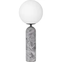 Globen Lighting Tischlampe Torrano, alu / grau / zink, für Wohn- / Esszimmer, Stein, Design, Tischlampe