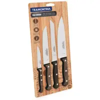 Tramontina Pakkaholz Küchenmesserset 4-Teilig 21199/981 Braun