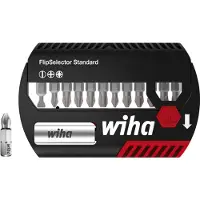 Wiha Bit Set FlipSelector Standard 25 mm Schlitz, Phillips, Pozidriv 13-tlg. 1/4" (39029)