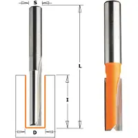Cmt 912.127.11 12,7 mm Einstechfräser mit geraden Messerköpfen, langer Schaft 8 mm