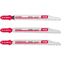 Zubehör 490008 Stichsägeblatt-Set für Holz, Metall und Demontage JS 75 Pro Set 3 Stück