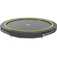 Exit Silhouette Sporttrampolin ø244cm, Bodentrampolin, Rund, für Kinder, Schwarz