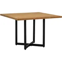 Apple Bee Jakarta Dining Tisch Aluminium/Teak 110x110 cm