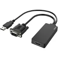 Hama 00200342, 0,15 m, USB Type-A + VGA (D-Sub), HDMI, Stecker, Buchse, Gerade