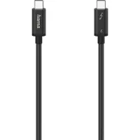 Hama USB-C, Männlich, Männlich, 0,8 m, 40 Gbit/s, Schwarz, 7680 x 4320 Pixel