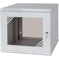 Stalflex Rack Cabinet 19" 9U 450mm Glass Door Gray RC19-9U-450GG Stalflex