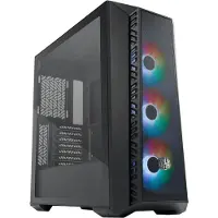 Cooler Master MasterBox 520 Mesh, Midi Tower, PC, Schwarz, ATX, EATX, micro ATX, Mini-ITX, SSI CEB, ABS, Stahl, Gehärtetes Glas, Multi
