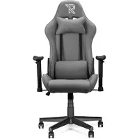 Ranqer Felix Fabric Gaming Stuhl - Professioneller Gaming-Sessel - Ergonomischer Gaming Stuhl - 2D-Armlehnen - Stabiles Nylon Gestell - Gaming Stuhl aus Stoff - Grau