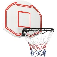 vidaXL Basketballkorb Weiß 90x60x2 cm Polyethylen