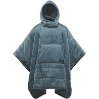 Therm-a-Rest - Vielseitiger, wasserfester Poncho - Honcho Poncho Blue Woven Print - Grau
