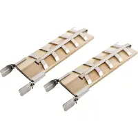 Huismerk Haushalt International 60350 Flammlachs Bretter mit Edelstahl Halter 2er Set