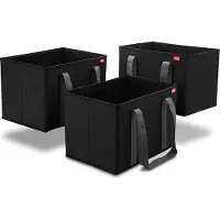 Achilles Einkaufskorb AD323 Faltbox, schwarz, 3er Set, wasserabweisend, faltbar, bis 8 kg, 25 Liter