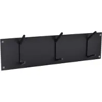 Loft42 | Garderobe Factory 3 Haken Schwarz Metall 5x11x45 cm | NADUVI