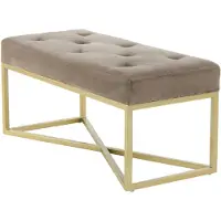 InStyle Look by Kayoom | Bank Diaz Samt braun Samt 90x40x40 cm | NADUVI