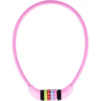 Vinz Baker Zahlenschloss 65 cm | Kinder Fahrradschloss 12 mm dick | Kabelschloss für Kinderfahrräder | Kombinationsschloss für Jungen und Mädchen | Rosa