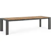 Natur24 Ausziehtisch Cameron 294 x 100 x 75 cm Aluminium Anthrazit