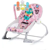 Chipolino Babywippe Baby Spa 2 in 1 elektrisch Stuhl Schaukelfunktion Spielbogen rosa