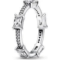 Pandora Rectangular Bars Sparkling Pavé Ring