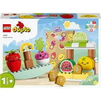 LEGO 10983 DUPLO My First Biomarkt, Spielzeug-Shop-Set für Jungen und Mädchen, Lernspielzeug für Kleinkinder ab 1,5 Jahren, Obst- und Gemüsezubehör